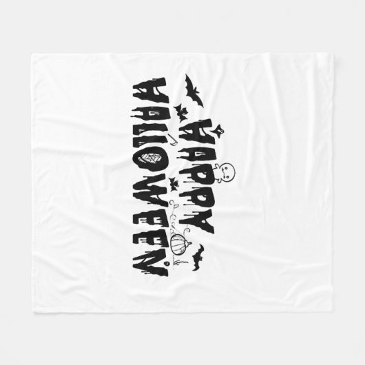 Halloween Happy Fleecedecke (Vorderseite (Horizontal))