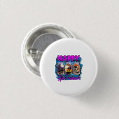 Halloween Happy Halloween Birthday Button (Vorne & Hinten)
