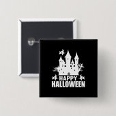 Halloween Happy Halloween Birthday Button (Vorne & Hinten)