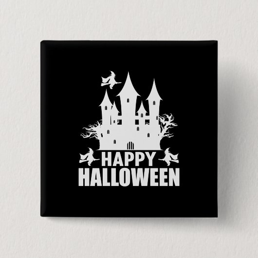 Halloween Happy Halloween Birthday Button (Vorderseite)