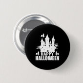 Halloween Happy Halloween Birthday Button (Vorne & Hinten)