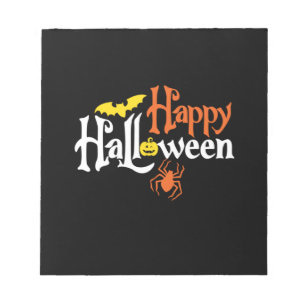Halloween Happy Halloween Birthday Notizblock