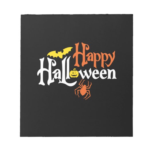 Halloween Happy Halloween Birthday Notizblock (Vorderseite)