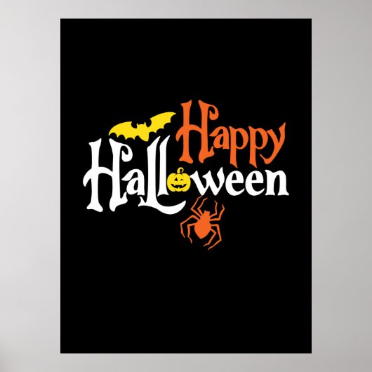 Halloween Happy Halloween Birthday Poster (Vorne)