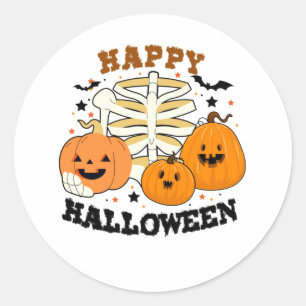 Halloween Happy Halloween Birthday Runder Aufkleber