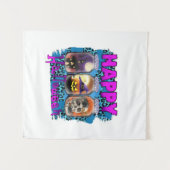 Halloween Happy Halloween Birthday Wandteppich (Vorderseite (Horizontal))