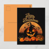 Halloween - Happy Halloween Pumpkins Postkarte (Vorne/Hinten)