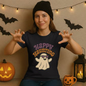Halloween Happy Haunting Cool Ghost T-Shirt