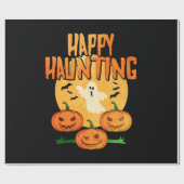 Halloween Happy Haunting Geschenkpapier (Flach)