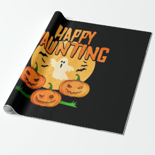 Halloween Happy Haunting Geschenkpapier