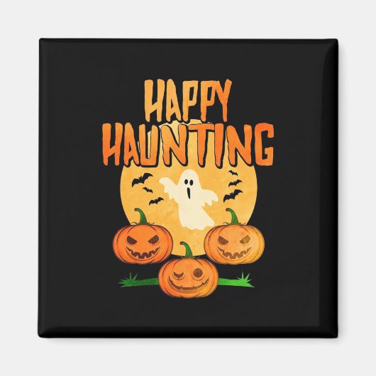 Halloween Happy Haunting Magnet (Vorne)