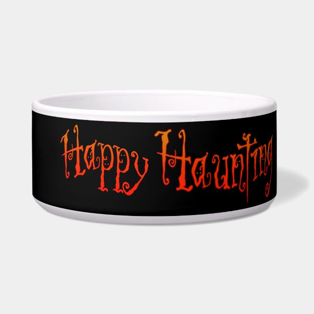 Halloween Happy Haunting Napf (Vorderseite)