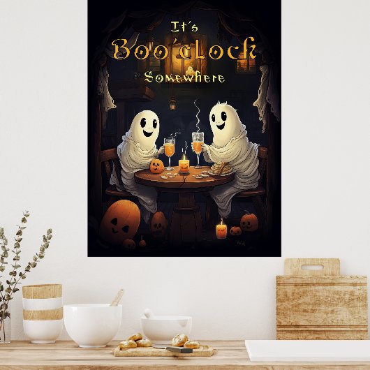Halloween Happy Hour Poster (Küche)
