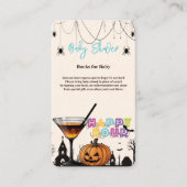 Halloween Happy Hour Pumpkin Cocktail Babydusche Begleitkarte (Vorderseite)