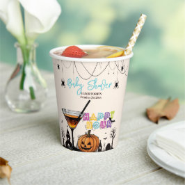 Halloween Happy Hour Pumpkin Cocktail Babydusche Pappbecher