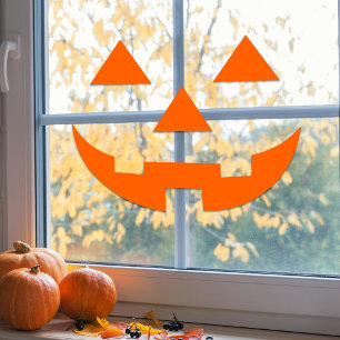 Halloween Happy Pumpkin Face Window Vinyl Decal Fensteraufkleber