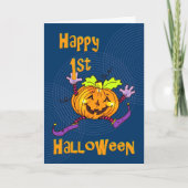 Halloween Happy Pumpkin Karte (Vorderseite)