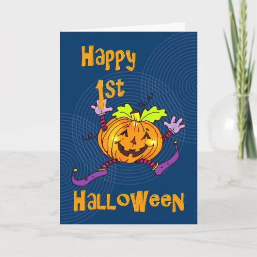 Halloween Happy Pumpkin Karte (Vorderseite)