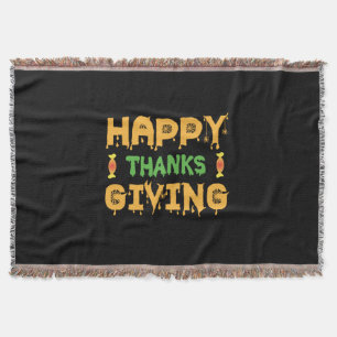 Halloween Happy Thanksgiving Birthday Decke