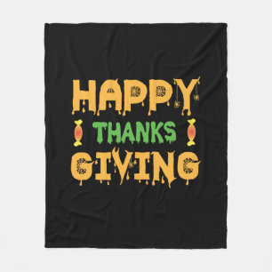 Halloween Happy Thanksgiving Geburtstag Fleecedecke