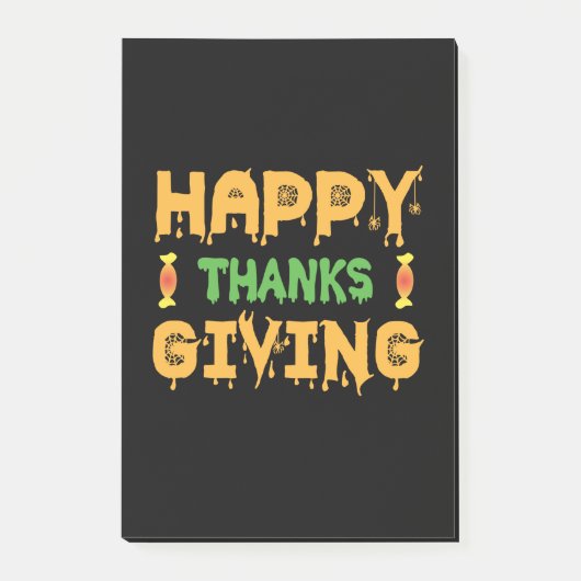Halloween Happy Thanksgiving Geburtstag Post-it Klebezettel (Vorderseite)