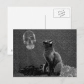 Halloween Happy & the Ghost Postkarte (Vorne/Hinten)