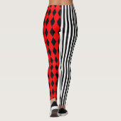 Halloween Harlequin und Stripes Leggings (Rückseite)