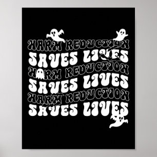 Halloween Harm Reduction Niedlich Ghost Public Hea Poster