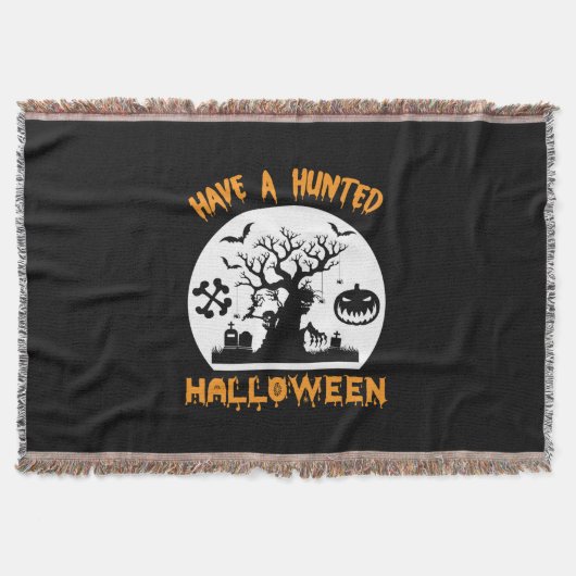 Halloween hat ein sonniges Geburtstag Decke (Vorderseite)