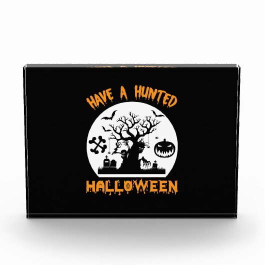 Halloween hat ein sonniges Geburtstag Fotoblock (Vorderseite)