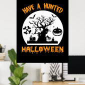 Halloween hat ein sonniges Geburtstag Poster (Heimbüro)