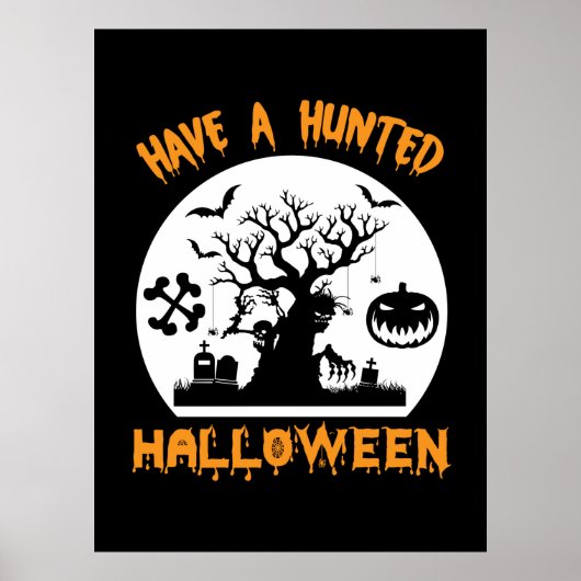 Halloween hat ein sonniges Geburtstag Poster (Vorne)