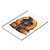 Halloween-Hat-Pumpkin-Dog-Dackel Notizblock (Linke Seite)