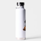 Halloween Hat Pumpkin Dog Great Dane Trinkflasche (Rechts)