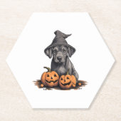 Halloween Hat Pumpkin Dog Great Dane Untersetzer (Vorderseite)