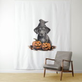 Halloween Hat Pumpkin Dog Great Dane Wandteppich (Beispiel)