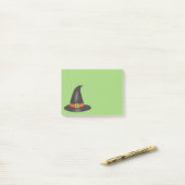 Halloween Hat Trick oder Treat Green Black Post-it Klebezettel (Auf Schreibtisch)