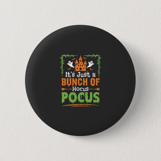 Halloween-Haufen Hokuspokus Button (Vorderseite)