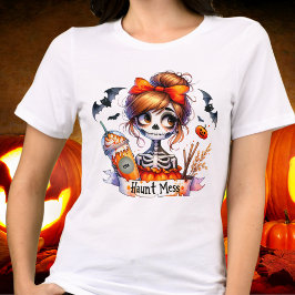 Halloween Haunt Mess Kaffee Skeleton Spookon Custo Tri-Blend Shirt