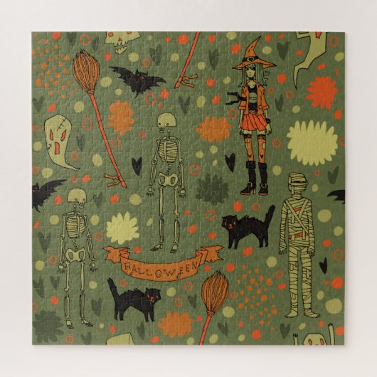 Halloween Haunt: Spooky Vintag Mix Puzzle (Vertikal)