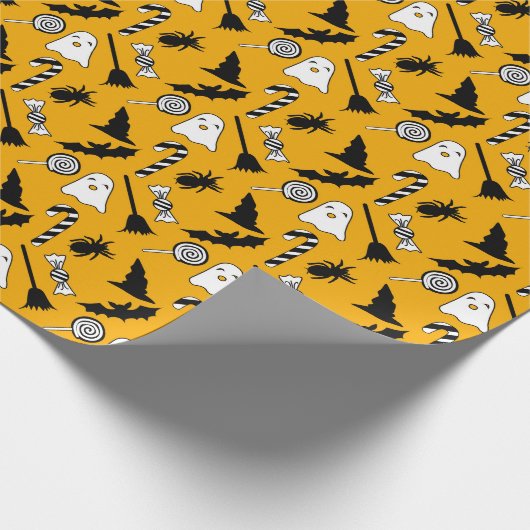 Halloween Haunt Wrapping Paper Geschenkpapier (Ecke)