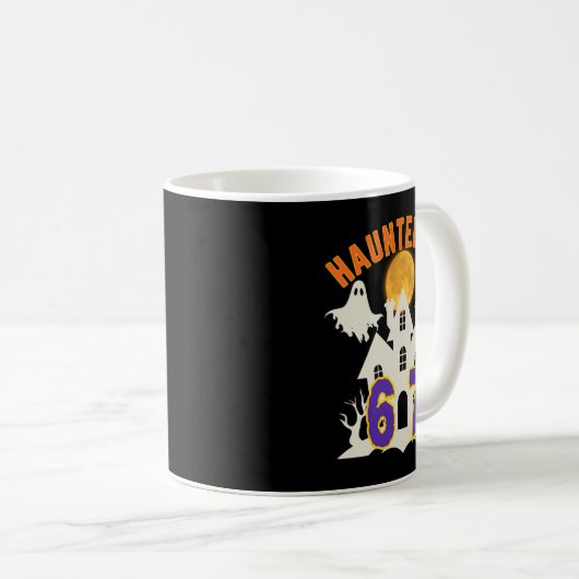 Halloween Haunted By 6 7 Six Seven Gen Alpha Z 67 Kaffeetasse (VorderseiteRechts)
