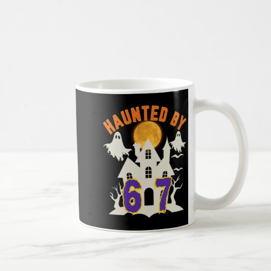 Halloween Haunted By 6 7 Six Seven Gen Alpha Z 67 Kaffeetasse (Rechts)
