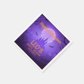 Halloween Haunted Castle Purple Bridal Shower  Serviette (Ecke)