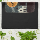 Halloween Haunted Ghost Swing Geschirrtuch (Gefaltet)