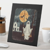 Halloween Haunted Ghost Swing Sockelschild (In Situ)