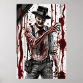 Halloween Haunting Art, blutiger Killer-Albtraum Poster (Vorne)