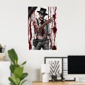 Halloween Haunting Art, blutiger Killer-Albtraum Poster (Heimbüro)