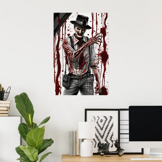 Halloween Haunting Art, blutiger Killer-Albtraum Poster (Heimbüro)