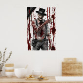 Halloween Haunting Art, blutiger Killer-Albtraum Poster (Küche)